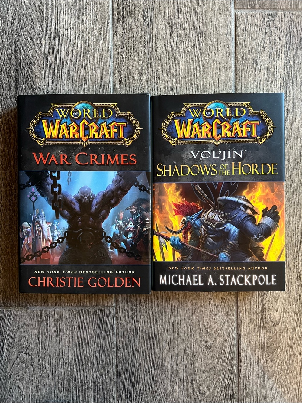World of Warcraft Hardcover Book Bundle War Crimes + Vol’jin Shadows of the Hord